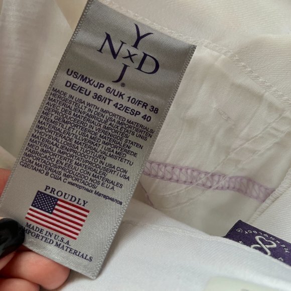 NYDJ Clarissa Colored Stretch‎ Ankle Skinny Jeans In Optic White Womens Size 6 - Picture 11 of 14